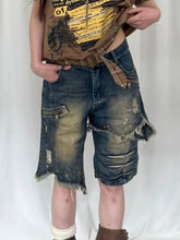 Aiertu - Straight High Waist Personalized Streetwear Shorts Loose Vintage Wash Denim Wid Leg Pants Design Y2K Fairycore Moda Mujer Aiertu