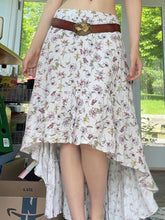 Aiertu -Vintage Floral Low Waist Asymmetrical Midi Skirt aiertu