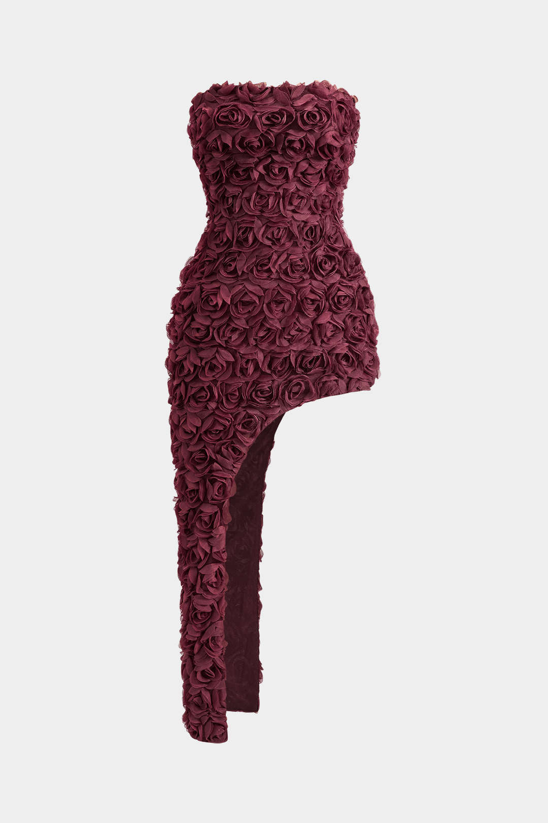 Aiertu - 3D Floral Strapless Sleeveless Midi Dress Aiertu