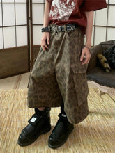 Aiertu - Women's Leopard Print Camouflage Capris Unisex Loose Shorts Summer Street Style Young Girl Casual Bottom Female Calf-length Pant Aiertu