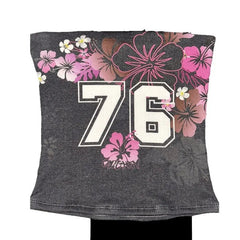 Aiertu - New INS European and American retro American Spice Girls Alphabet Flowers Street Music Festival Y2K Slim Sexy Top Tube Top Aiertu