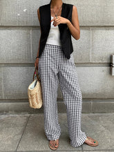 Aiertu Casual Plaid Wide Leg Pants shopify