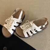 Aiertu Summer New Style Women's Sandals 2025 Casual Platform Roman Lace-up Sandals Outdoor Comfy Women Sandals Shoes Zapatos De Mujer Aiertu