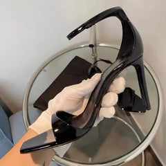 Aiertu - Summer thin heel peep toe women sandals buckle strap heels Aiertu
