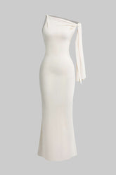 Aiertu Asymmetrical Twist Knot Mermaid Maxi Dress Aiertu