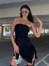 Aiertu -Ramiyah Mesh Splicing Tube Dress aiertu