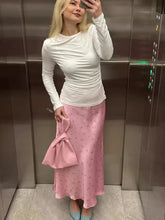Aiertu - Women's Printed Skirt Fashion Fragmented Flower Colored Ding Printed Long Skirt Hanging High Waist Long A-line Skirt Aiertu