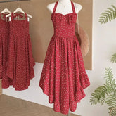 Aiertu - Long Dresses Backless Polka Dot Spring Summer Halter Women Dress Korean Fashion Vintage Elegant Vestidos Mujer Aiertu