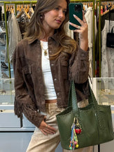 Aiertu - Fashion Brown Tassel Women's Jacket Casual Single Breasted Long Sleeved Flip Pockets Outerwear Chic Autumn High Street Coats Aiertu
