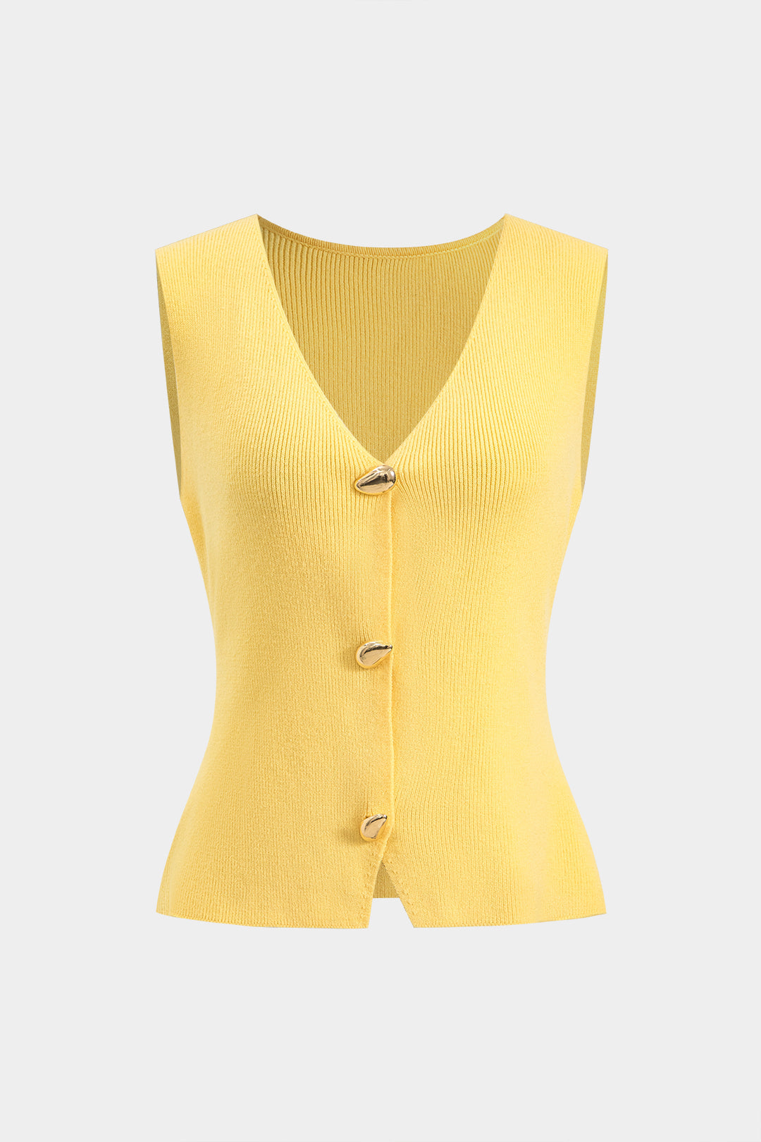 Aiertu Sweater Metallic Button Tank Top Aiertu