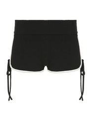 Aiertu -Contrast Bow High-Waist Sports Shorts aiertu