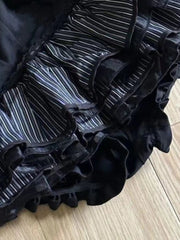 Aiertu - Harajuku Girls Stripe Punk Grunge Skirts Women Y2k Aesthetic High Waist Cake Mini Streetwear Lace Vintage Kawaii Mini Jupe Aiertu
