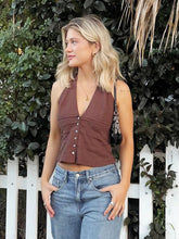 Aiertu - Summer Buttons Solid Color Tank Top Women 2025 New Sexy V Neck Sleeveless Halter Tops Streetwear Vintage Simple Camisole Y2k Aiertu