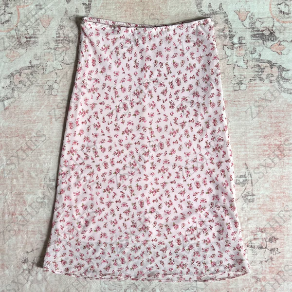 Aiertu - Skirts Sweet Girl Harajuku Sexy Midi Skirt Kpop High waist Flower Sexy Cutecore Women Clothing Kawaii 2000s Jupe Femme Y2k Skirt Aiertu
