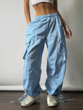 Aiertu Y2k Aesthetic Streetwear Cargo Pants Women American Retro Harajuku Casual Solid Baggy Trousers Oversized Sweatpants Aiertu