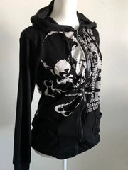 Aiertu - Y2K Harajuku Oversized Pattern Print Fashion Design Gothic Sports Hoodie Casual Loose Thick Jacket Harajuku Jacket Aiertu
