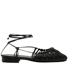 Aiertu - Summer Low Heels Roma Sandals Fashion Outdoor Woven Hollow Women Sandals Casual Lace-up Round Head Sandals Aiertu