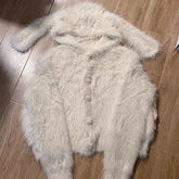 Aiertu - Y2K Fashion Niche Plush Rabbit Ears Knitted Hoodie Women Winter New Korean Street Plush Warm Slim Sweet Casual Hoodie Aiertu