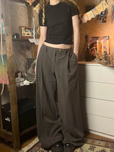 Aiertu - Harajuku Low Rise Suit-pants Women Vintage 2000s Loose Striped Print Casual Pants Korean Fashion Streetwear Trousers y2k Aiertu