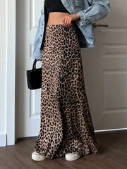 Aiertu - Summer New Women's Leopard Print Midi Skirt High Waist Fishtail Skirt Fashion Foreign Trade Casual Half length Skirt Aiertu
