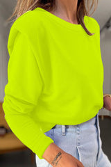 Aiertu -Casual Solid Patchwork O Neck Tops(3 Colors) aiertu