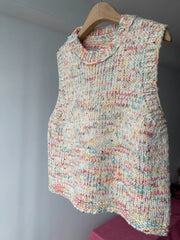 Aiertu - Multicolored Wool-blend Knitted Tank Tops Sequin Sweater Vest 2024 Autmn/Winter Sleeveless Knitwear Women Clothes Outerwear Aiertu