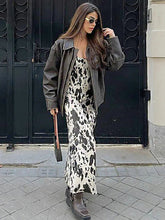 Aiertu - Leopard Print Long Dresses For Women Summer Chic Sexy U Collar Sleeveless Maxi Dress Streetwear Fashion Elegant A-line Vestidos Aiertu