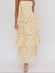 Aiertu Strapless floral maxi dress shopify