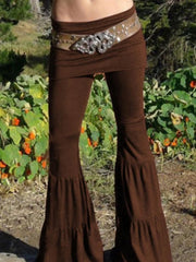 Aiertu - Multi Layered Splice Flare Leg Pants Aiertu