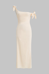 Aiertu -One Shoulder Strappy Sleeveless Maxi Dress aiertu