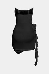 Aiertu 3D Floral Ruffle Corset Mini Dress Aiertu