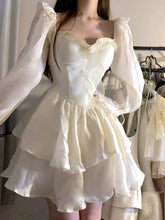 Aiertu 2025 Spring Pure Color French Fairy Mini Dress Y2k Party Slim One Piece Dress Korean Design Lace Sweet Sexy Women Dress Lolita Aiertu
