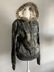 Aiertu - Harajuku Casual Fur Patchwork Hooded Hoodies Women Y2k Aesthetic Camouflage Streetwear Hoody Grunge Zippers Slim Fit Sweatshirts Aiertu