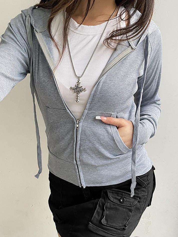 Aiertu -Zippered Pocket Jacket aiertu