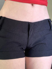 Aiertu -Vintage Low Rise Slim Fit Shorts aiertu