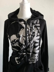 Aiertu - Y2K Harajuku Oversized Pattern Print Fashion Design Gothic Sports Hoodie Casual Loose Thick Jacket Harajuku Jacket Aiertu
