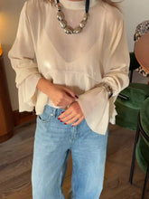 AIERTU - Elegant Office Lady Silk Satin Blouse Women Summer See Through Flare Cuff Shirt Solid White Bow Tie Tops Chic Workwear Robe Aiertu