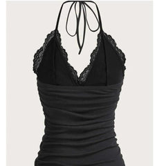 Aiertu Bandage Strings Sleeveless Backless Slip Crop Top Solid New Year Fashion Women Cute Elegant Streetwear Corset Y2K Aiertu