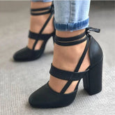 Aiertu Women Pumps Plus Size 35-43 Women Heels Chaussures Femme Gladiator Summer High Heels For Party Wedding Shoes Women Thick Heels Aiertu