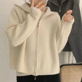 Aiertu Sweater Cardigan Women Spring New Solid Vintage All-match Elegant Zipper Loose Daily Soft Sweet Simple Casual Knitwear Chic Teen aiertu