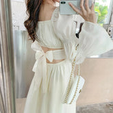Aiertu Backless Sexy Vintage Fairy Dress Women Sweet Elegant Princess Evening Party Dresses Female Casual Korean Long Sleeve Chic Dress Aiertu