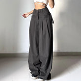 Aiertu trashy outfits Spring and Summer New Trendy Fashion Retro Street Loose Low Waist Solid Color Woven Pants aiertu