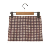 Aiertu black sweater dress outfit Autumn American Plaid Printed Hot Girl Sexy Low Waist Mini Hip Skirt Casual Skirt aiertu