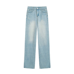 Aiertu Fall Retro Wide-Leg Jeans Women's Loose Slimming Pants Wide-Leg Pants aiertu