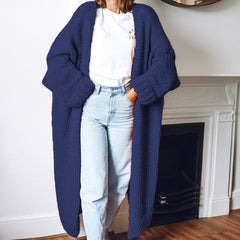 Aiertu fall outfits Plus Size Knitted Cardigan Women's Mid-Length Loose Casual Fashion Sweater Coat Women aiertu
