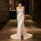 Aiertu prom dresses Camisole Evening Dress Women's Light Luxury Niche High-End Bridal Dress Engagement Dress High-Grade Wedding Morning Gown aiertu