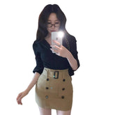 Aiertu 2000s fashion Women's Korean-Style Slim-Fit Lapel Long-Sleeved Shirt Spring Niche White Shirt Elegant Slimming Fashionable Chic Top aiertu