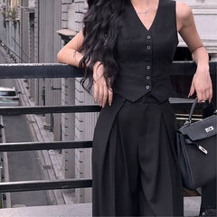 Aiertu Black Chanel Style Suit Vest Women's Summer Thin High-End Fashionable Vest Sleeveless Top aiertu