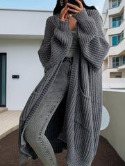 Aiertu comfy outfits winter Autumn and Winter Lazy Style Long Sweater Coat Women's Loose Bottoming Long Sleeve Knitted Cardigan aiertu
