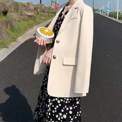 Aiertu joker costume female outfit Suit Jacket for Women Korean Style Spring and Autumn Internet Celebrity Casual Small Suit British Style aiertu